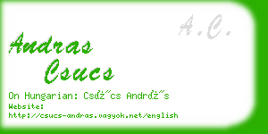 andras csucs business card